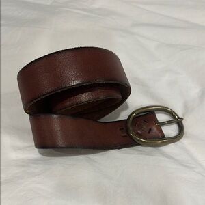 Mossimo Supply Co Brown Leather Belt with Classic Metal Buckle